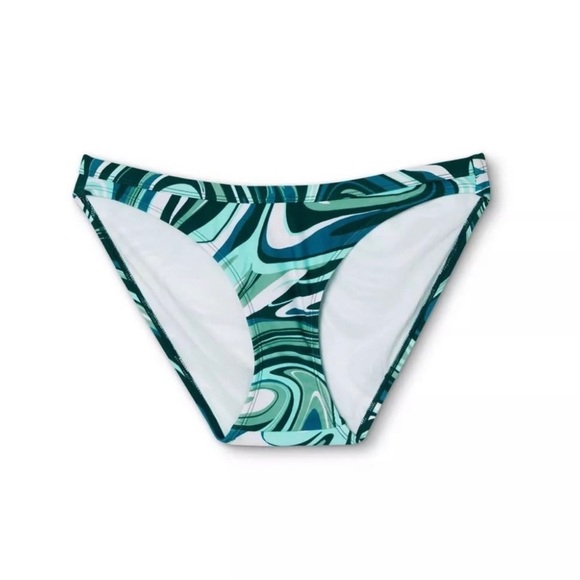 NWT Xhilaration Juniors' High Leg Scoop Bikini
Bottom Blue Swirl Print Large - Picture 6 of 17